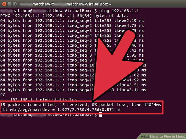 نحوه پینگ در لینوکس