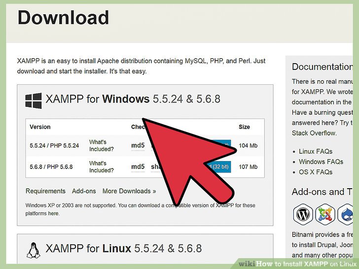 نحوه نصب xampp در لینوکس