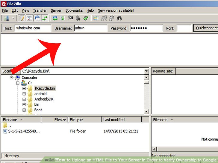 تایید مالکیت در گوگل با فایل html